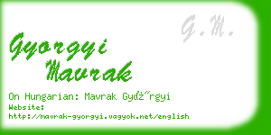 gyorgyi mavrak business card